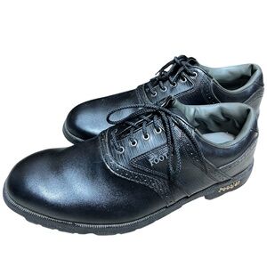 Footjoy Men’s Black Leather Waterproof Outdoor Leisure Golf Shoes Sz-12